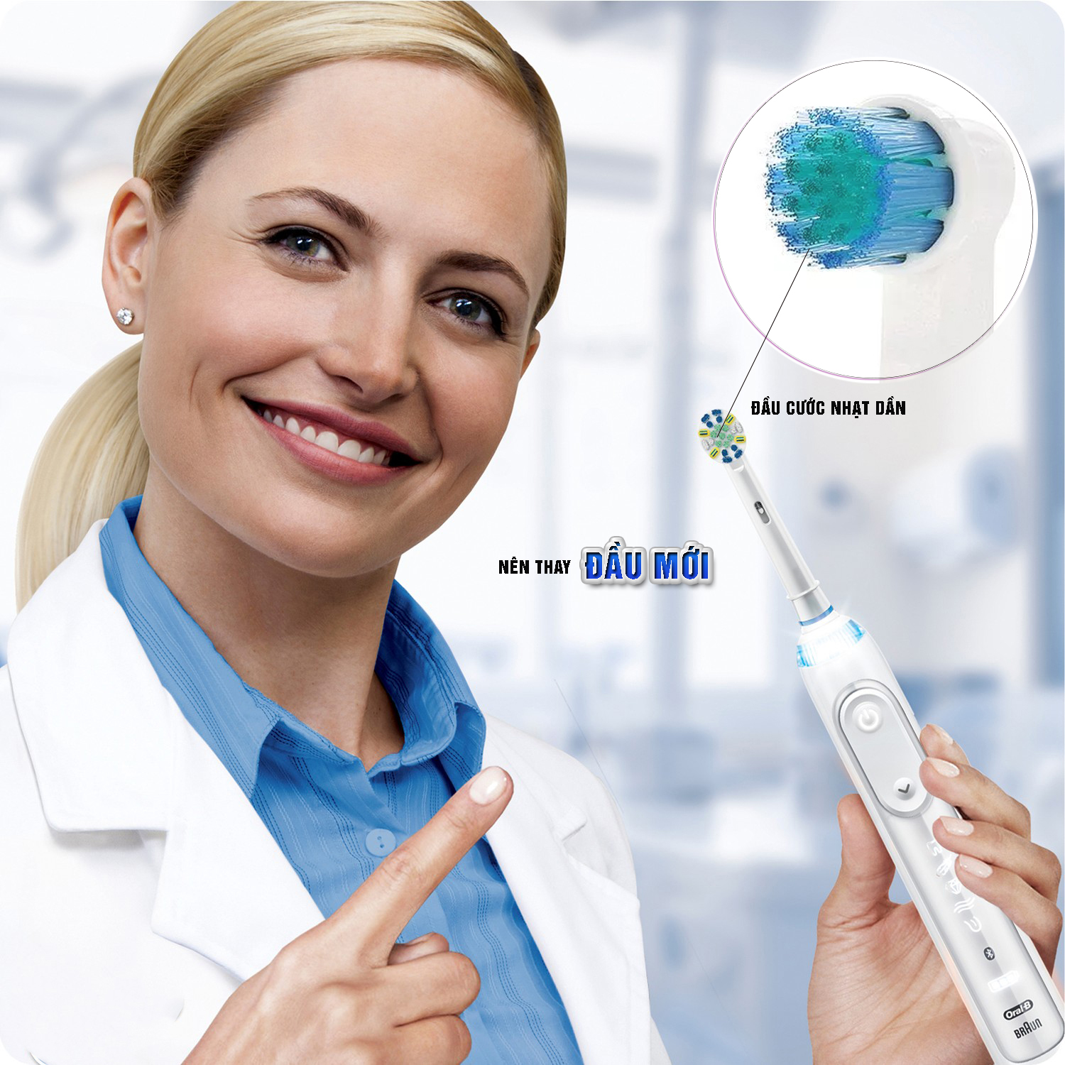 Cho máy Oral B Braun, bộ 4 Đầu Bàn Chải đánh răng điện thay thế MIHOCO EB28-P New Sensitive, làm sạch răng, cho nướu nhạy cảm, BỊ VIÊM