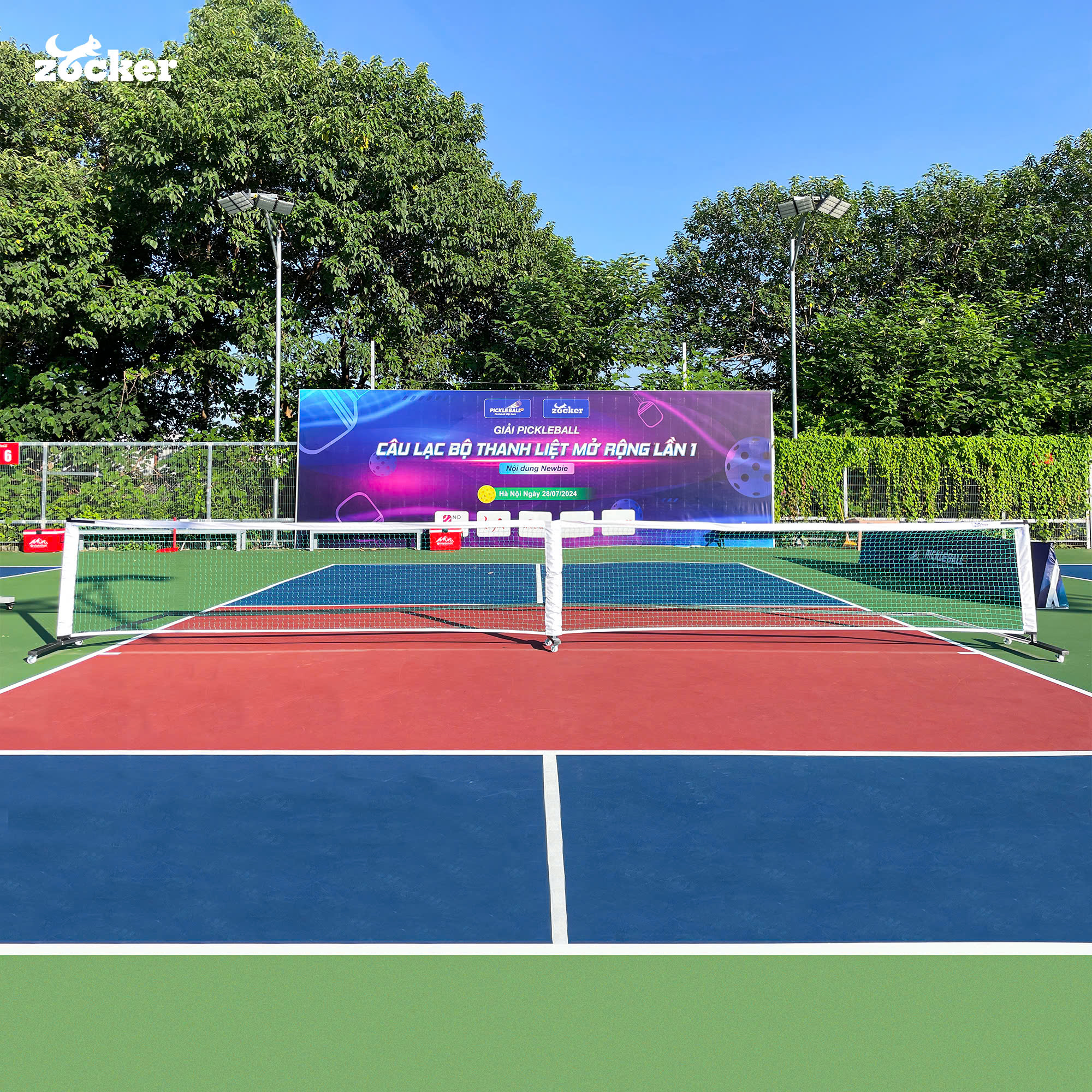 Khung Lưới Pickleball Zocker ZLP25 Đạt Chuẩn Thi Đấu Cao Cấp, Dễ Dàng Tháo Lắp Di Chuyển
