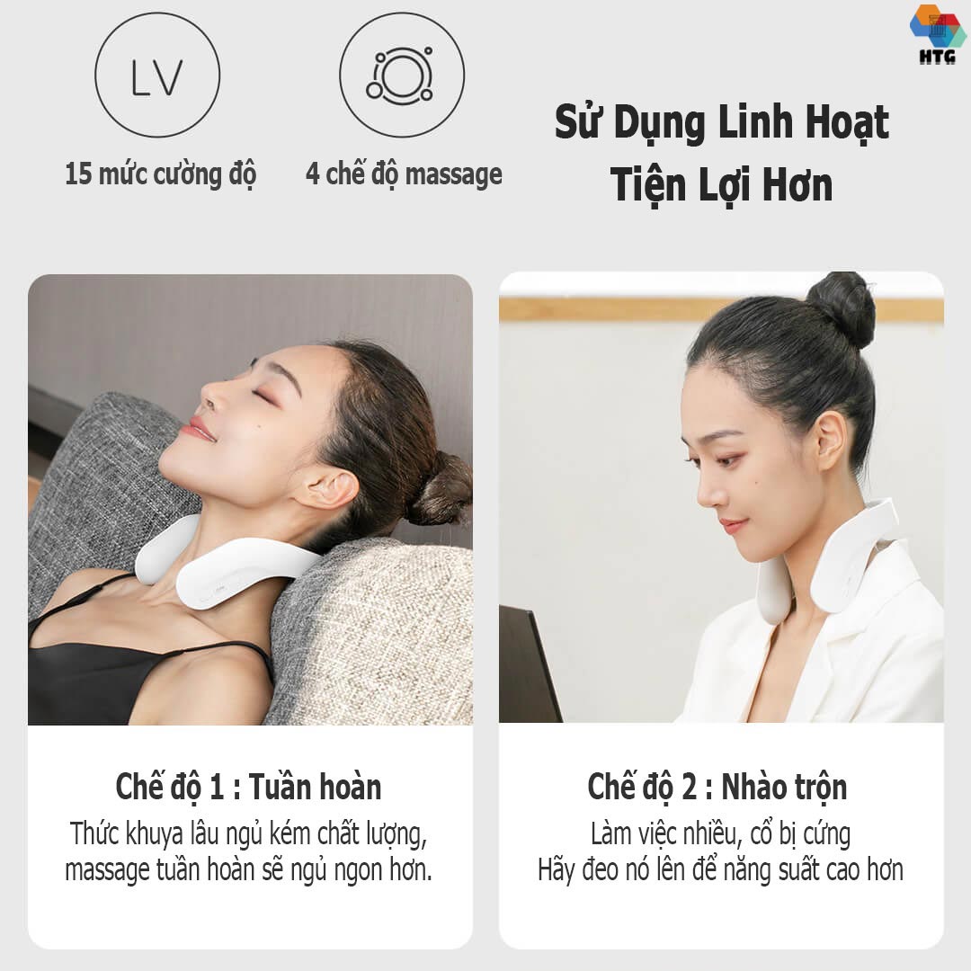 Hình ảnh Máy massage cổ vai gáy Jeeback G20 tích hợp remote điều khiển, điều khiển kết nối App, massage nhiệt 3 mức tùy chọn, 4 chế độ massage kết hợp 15 mức cường độ, hàng chính hãng