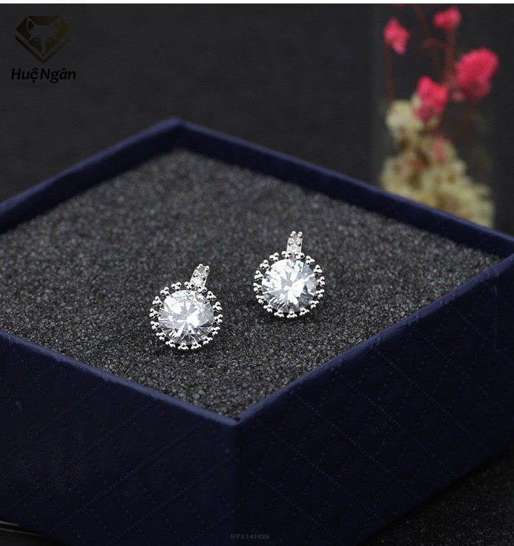 Bông tai bạc Ý Huệ Ngân - Bông hoa xinh xắn RYE141026