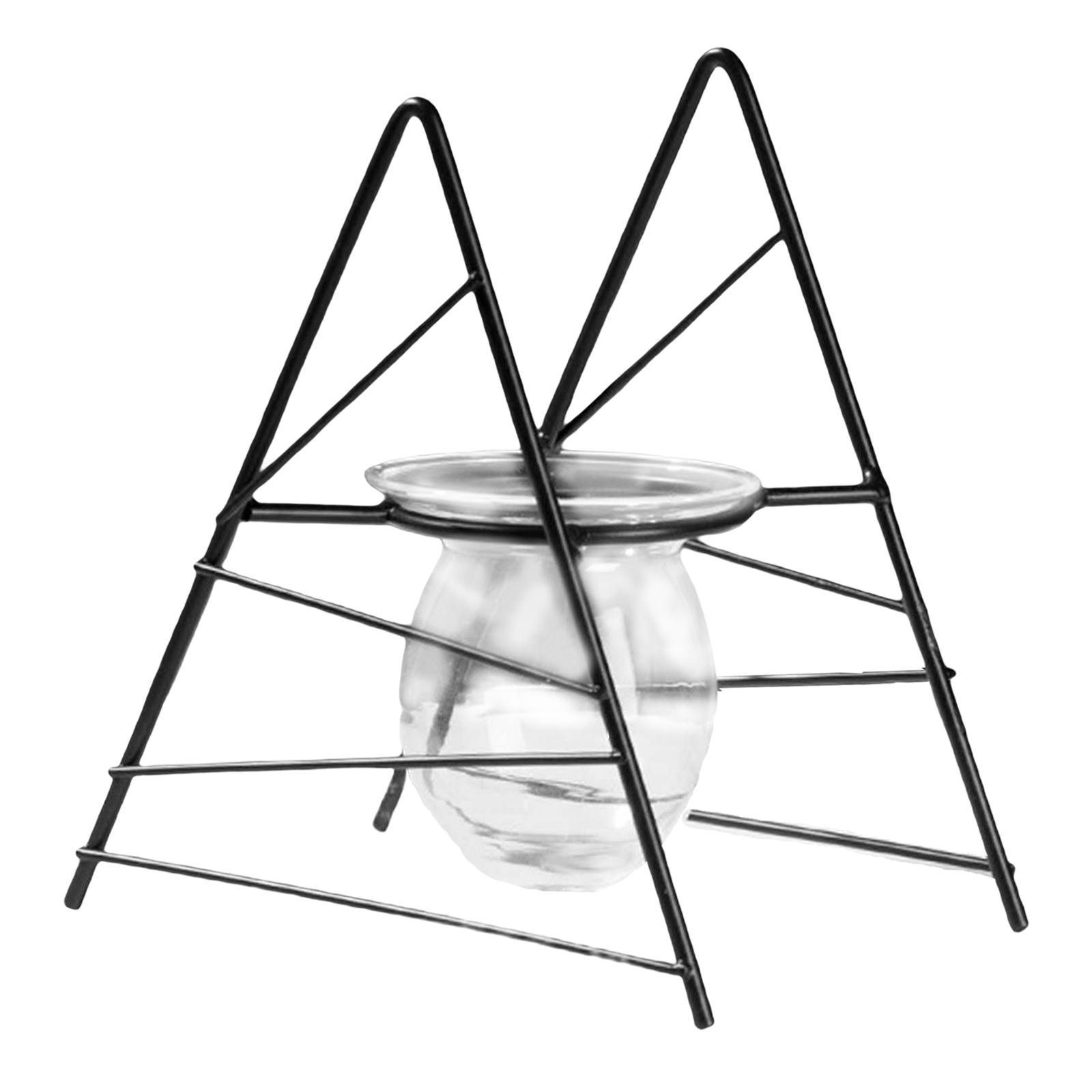 Plant Iron Line Flower Vase  Ornament Home Art Desktop