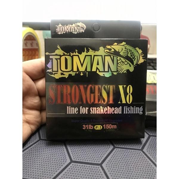 Dây Pe, dù câu lure Toman Strongert X8 đủ số TNQ LURES TOÁN NHÀ QUÊ