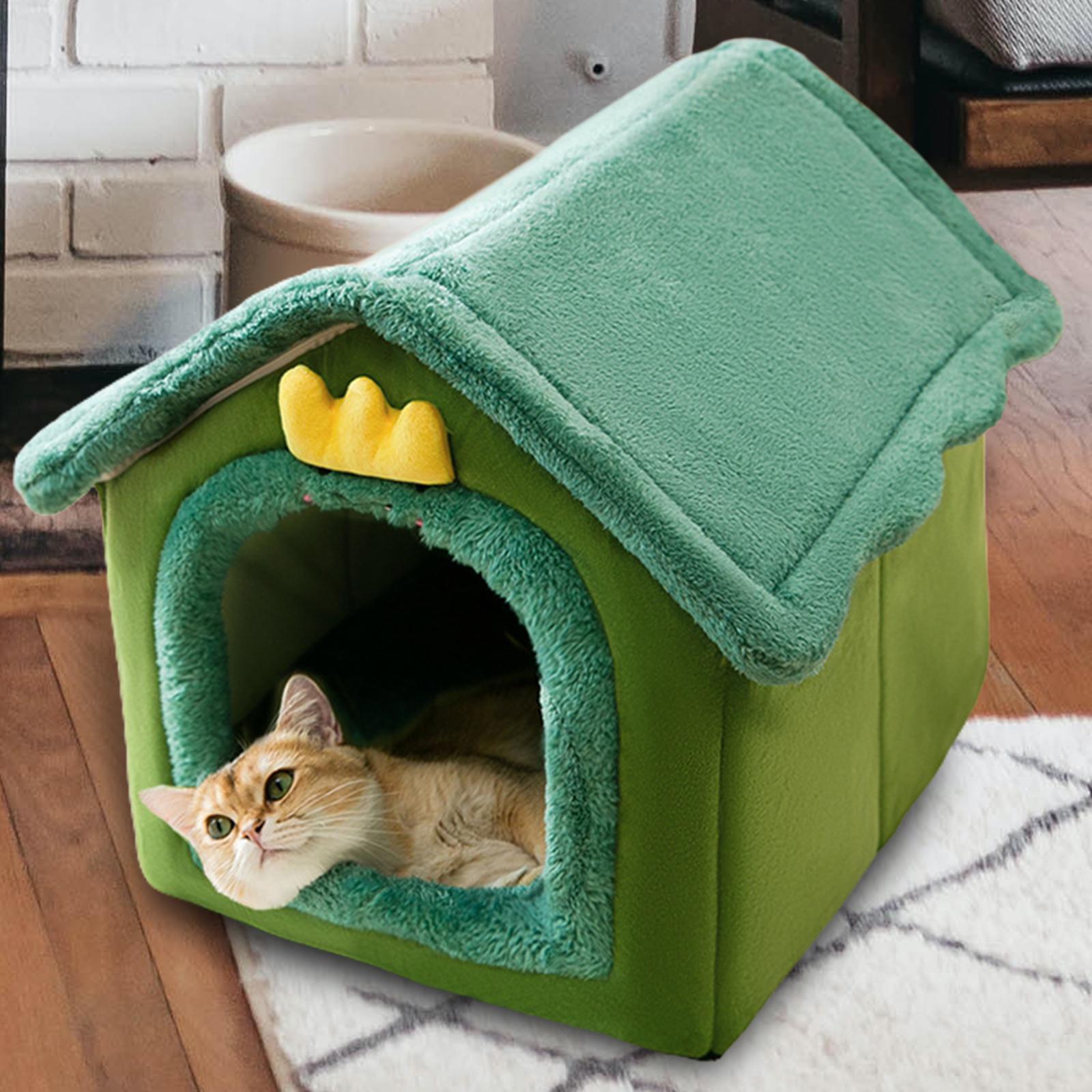 Cats Bed Sleeping House Cave Winter Non Slip Indoor Cats Kennel Washable