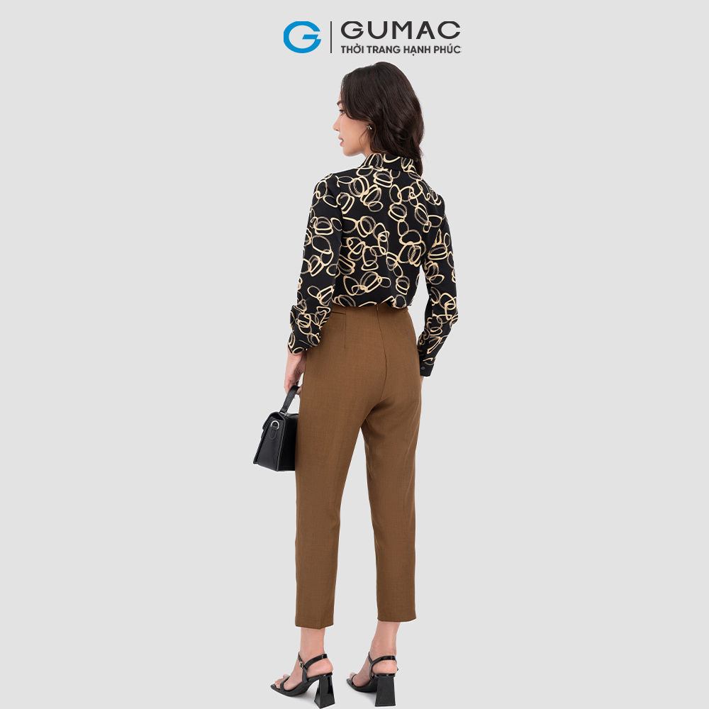 Áo sơ mi GUMAC AC10052 họa tiết thời trang công sở thanh lịch