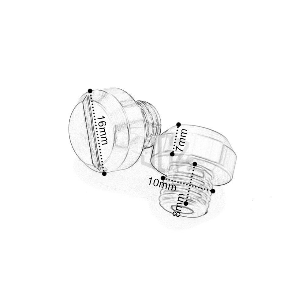 Bộ 3 Ốc Vít M10X1.25 Cho Kính Chiếu Hậu Kawasaki Z250 Z400 Z650 Z750 Z800 Z900 Z1000 Làm Từ Nhôm
