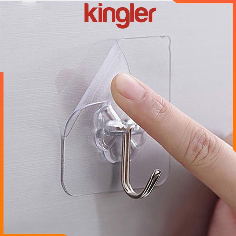 Set 10 Móc Treo Tường Trong Suốt, Móc Dán Tường Siêu Dính, Treo Đồ Dùng Cá Nhân, Tiện Dụng Gia Đình, Kingler 2213Set10