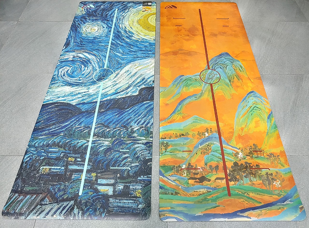 Thảm Yoga Cao su PU Định Tuyến Chống Trượt, Thấm Hút Mồ Hôi PRO-CARE Tranh Vẽ Van Gogh - Tặng Túi