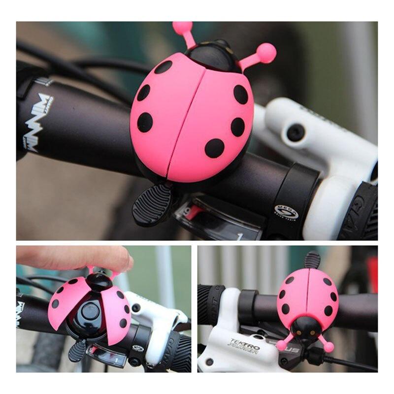 Bicycle Bell Kids Lovely Cartoon Beetle Ladybug Cycling Bike Handlebar Alarm Ring Bell Safety Warning Louldy Bicycle Accessories