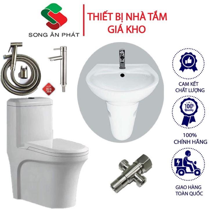 Combo Thiết Bị Vệ Sinh, Bồn Cầu Lavabo Khuyến Mãi 012 – Thiết Bị Nhà Tắm Giá Kho