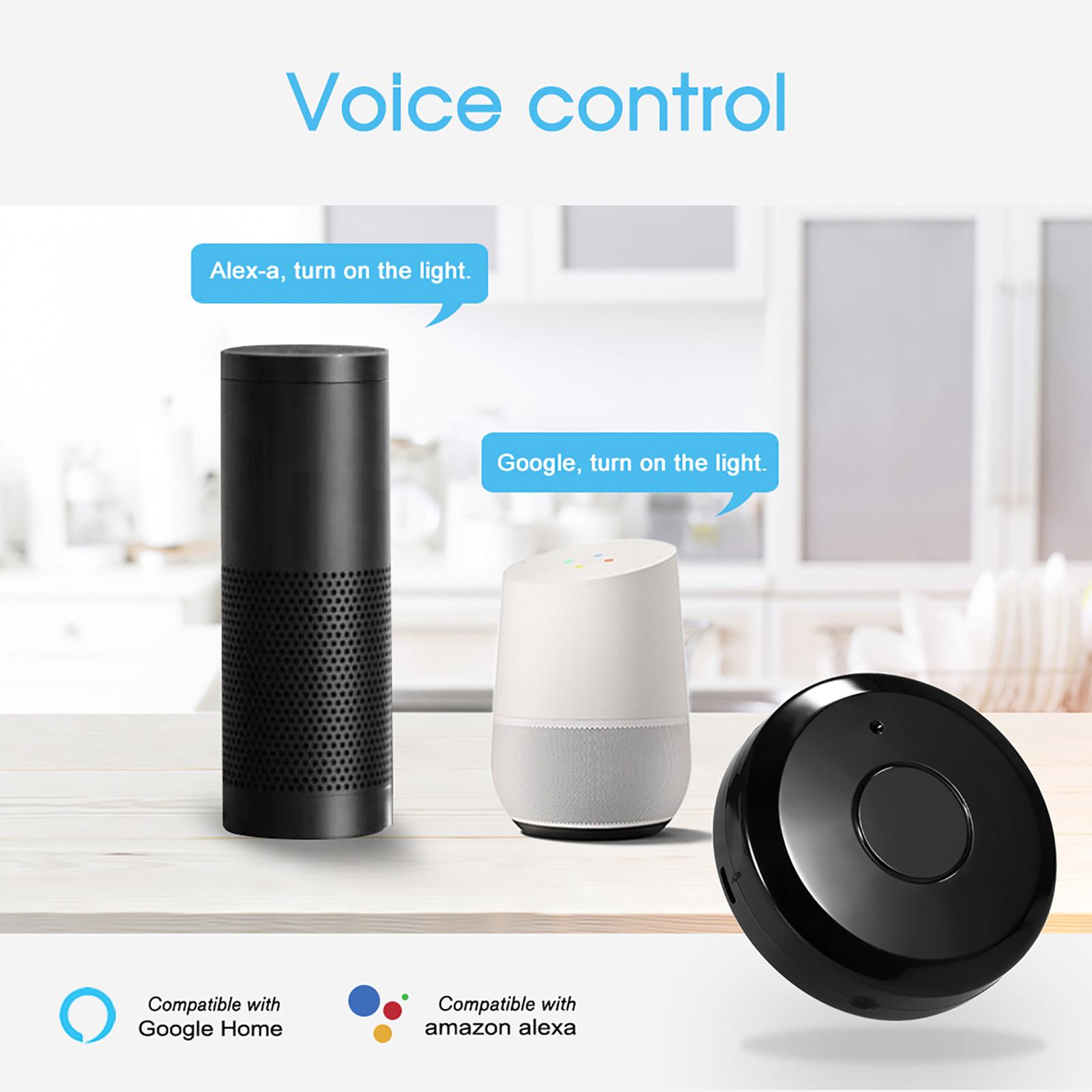 WiFi IR Remote IR Control Hub Wi-Fi Enabled Infrared Universal Remote Controller For Air Conditioner TV Using Tuya Smart Life APP Compatible with Alexa Google Home Voice Control