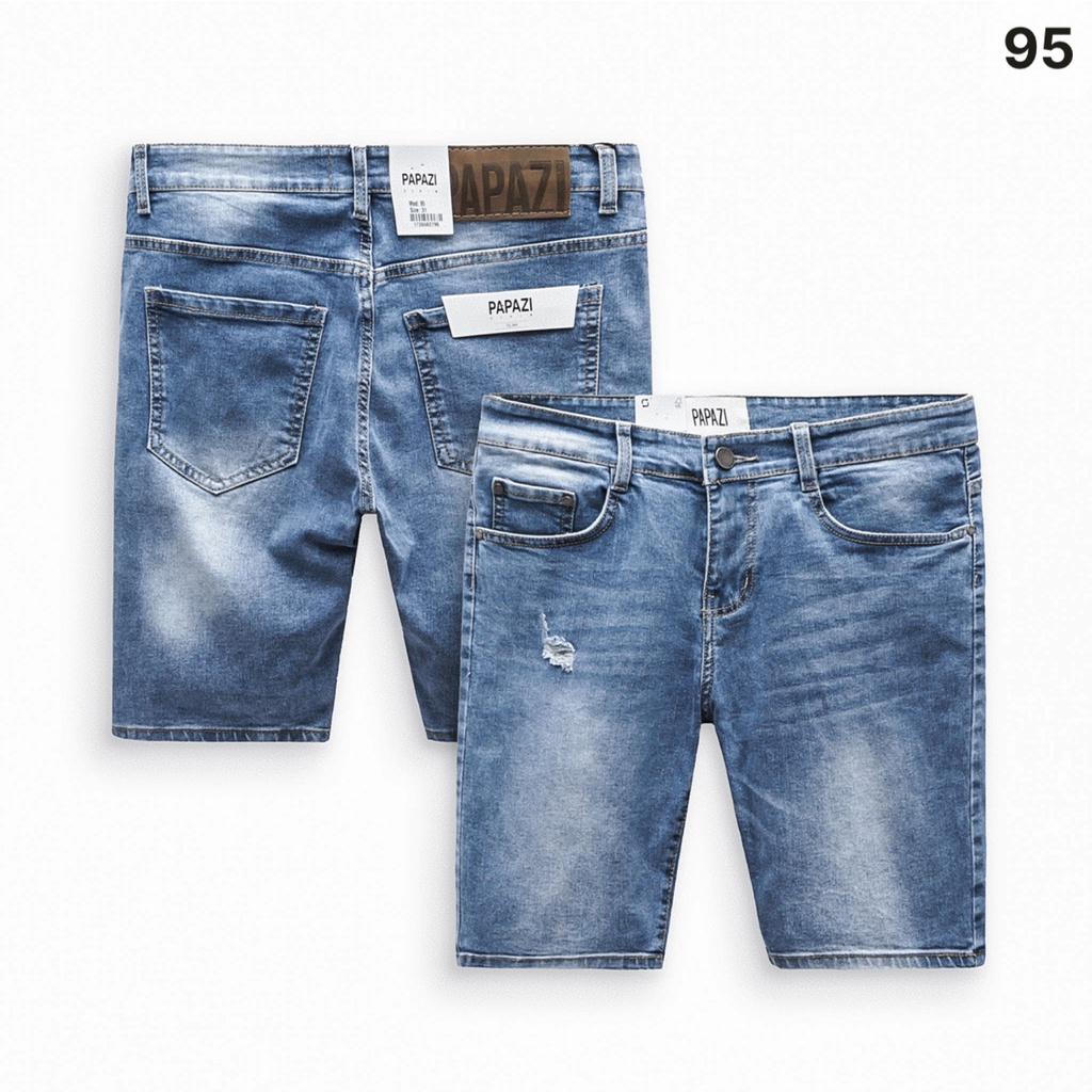 Quần Short Nam Vải Jean Cao Cấp form slimfit đẹp dễ phối đồ, phong cách cá tính - PAPAZI