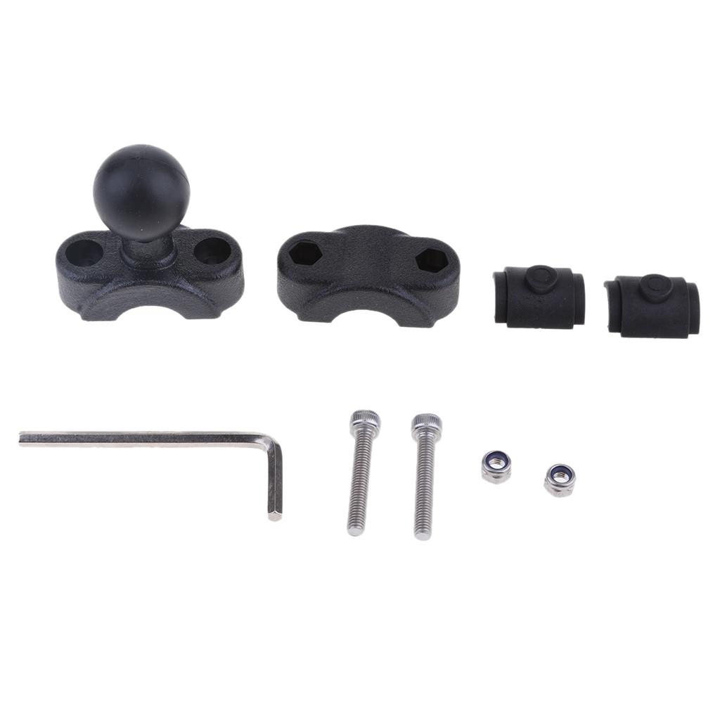 Motorcycle Plastic 3.54" To 8.66" Diameter Handlebar Base With 1" Ball