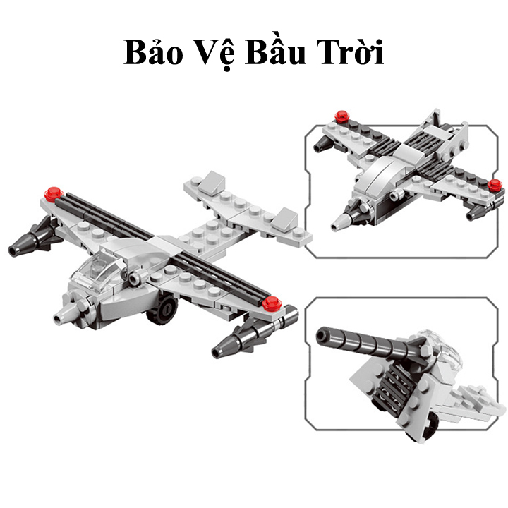 Đồ Chơi Lego Xếp Hình Chiến Hạm Lục Quân Thủy Chiến - Bộ Lính CJ3652 gồm 600 Chi Tiết - Phát Triển Trí Thông Minh 8 Tuổi