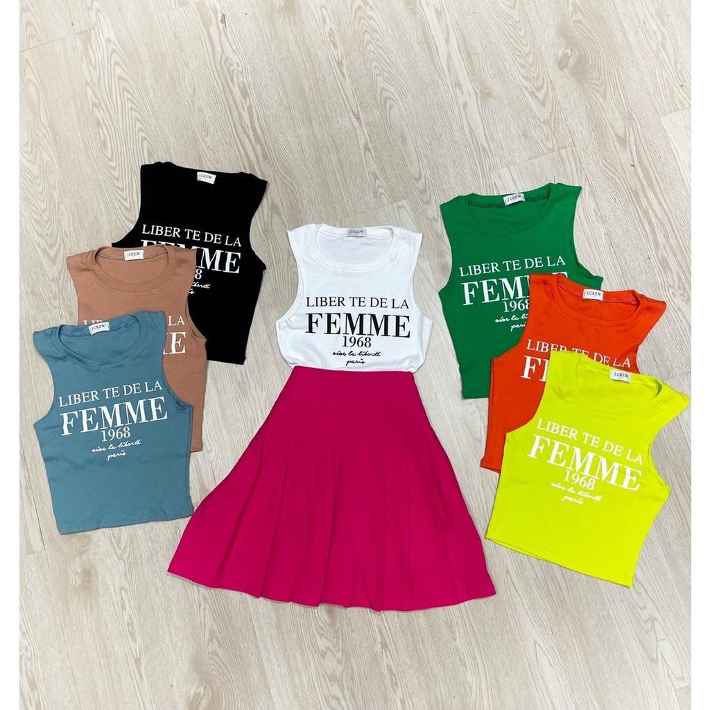 ÁO CROPTOP BA LỖ IN CHỮ ÔM BODY CỰC NĂNG ĐỘNG VÀ SEXY