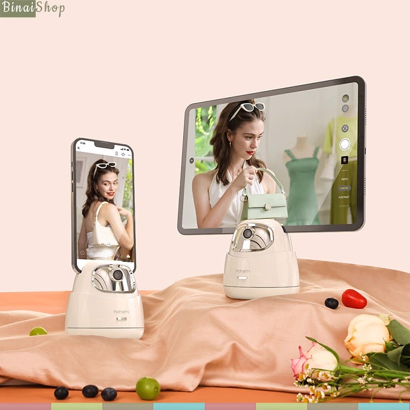 Hohem GO - Gá Kẹp Điện Thoại Tích Hợp Cảm Biến Tầm Nhìn AI Xoay 360°, Thời Gian Sử Dụng 10 Giờ- Hàng chính hãng