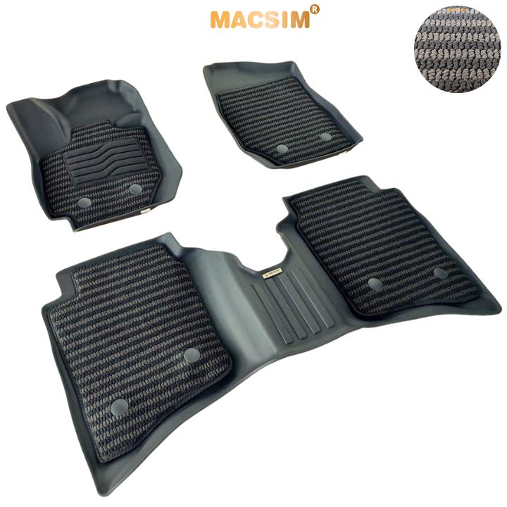Thảm Lót Sàn 2 Lớp TPE Macsim Suzuki Jimny Chuẩn Form, Bền, Không Mùi (sd3 xám đen ct)