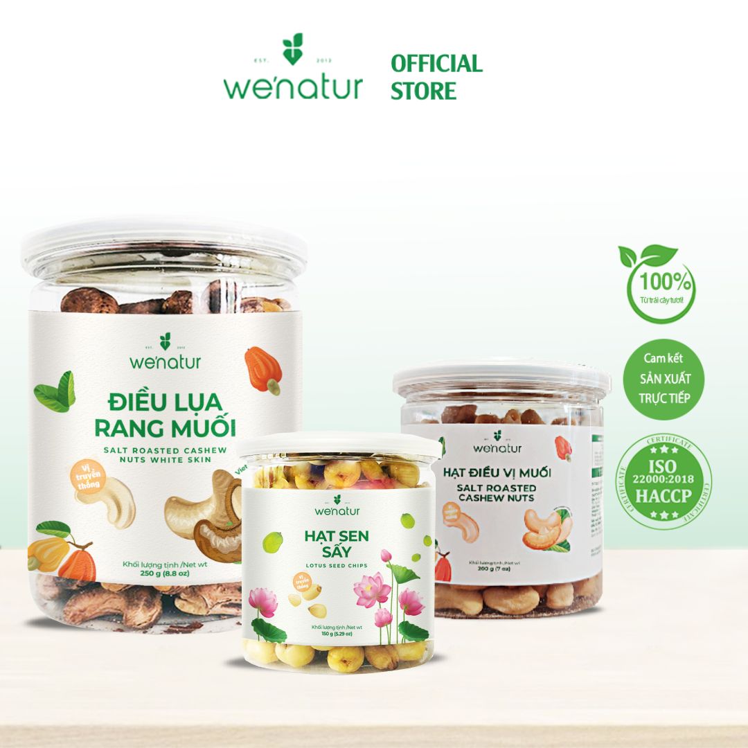 Combo 3 Hũ Hạt Sấy Thơm Ngon Tự Nhiên we'natur
