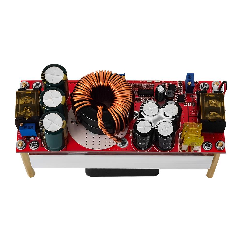 1500W Non-Isolated Boost Constant Current Module DC10-60V Input Voltage 0.8-20A Constant Current Input Low Battery Protections Regulation Function