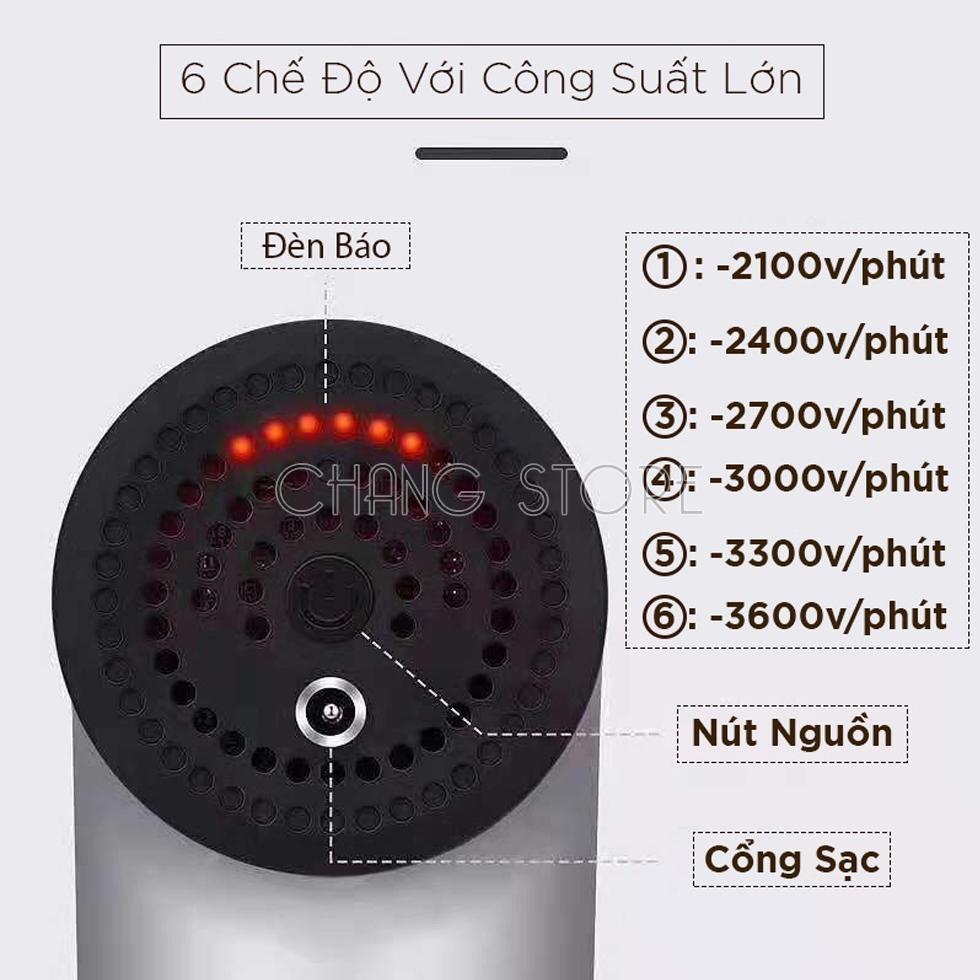Súng Massage 4 Đầu 6 Chế Độ Fascial Giảm Cơ Căng Cơ Trị Nhức Mỏi Vai Gáy Hiệu Quả
