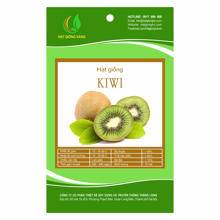 Hạt giống Kiwi F1 Golden Seeds 10 Hạt