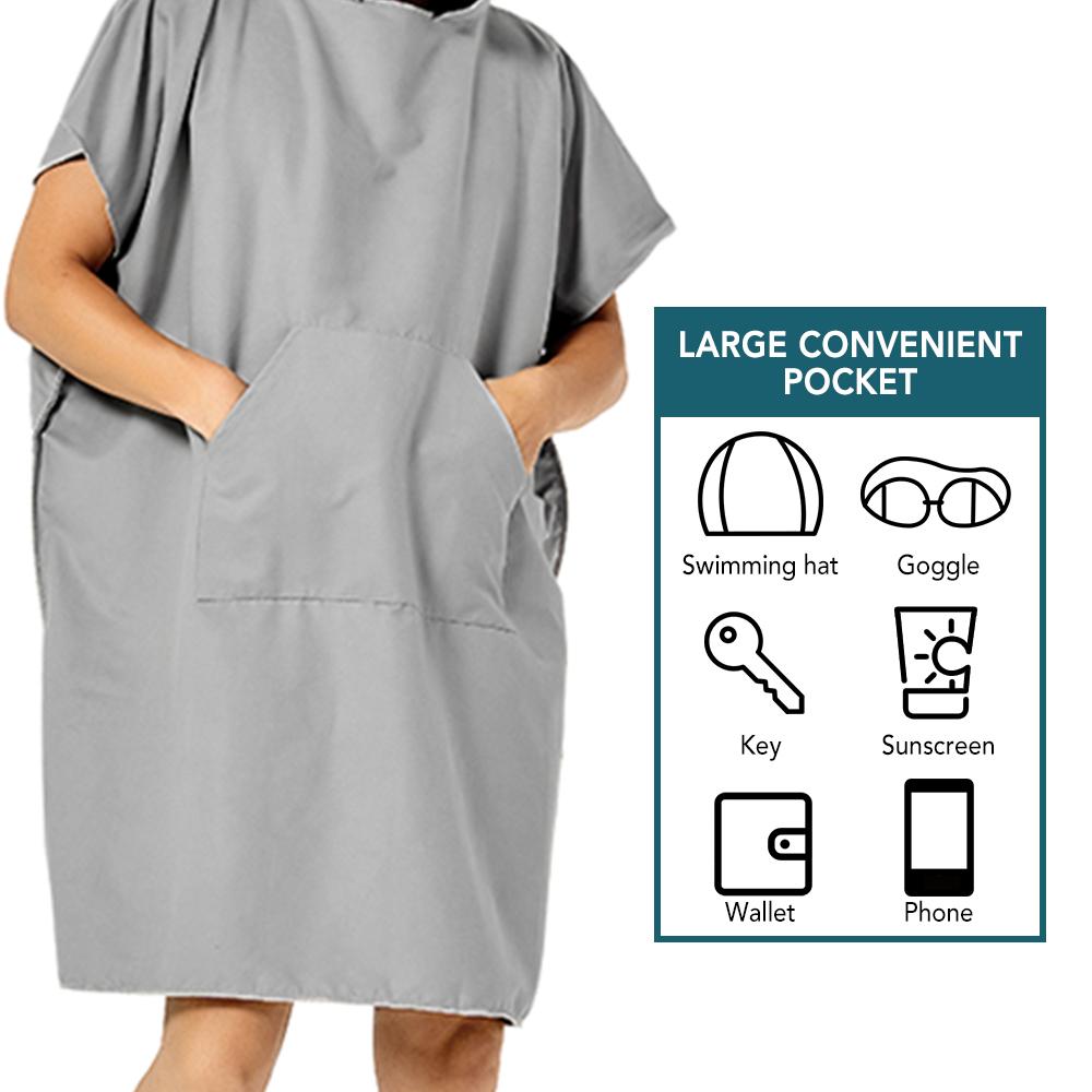 Khăn tắm có túi trùm đầu dành cho nam và nữ