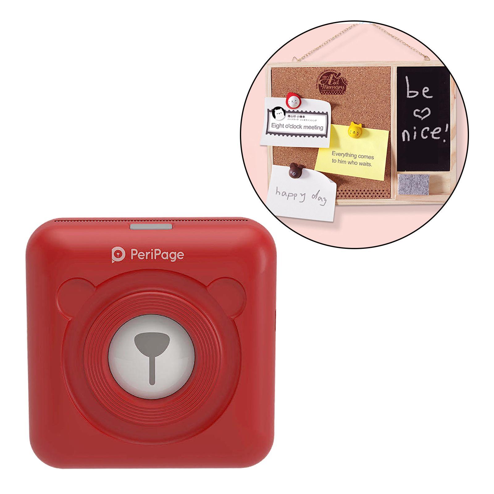 Bluetooth Thermal  203DPI Sticker Tag Memo Mobile  Red