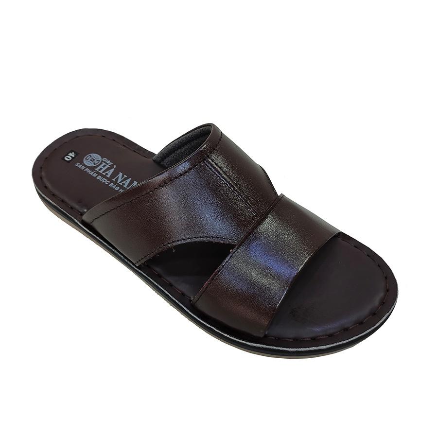 Dép Nam Quai Ngang Da Bò Thật TiTi ĐÔ Cao Cấp DNA2189d