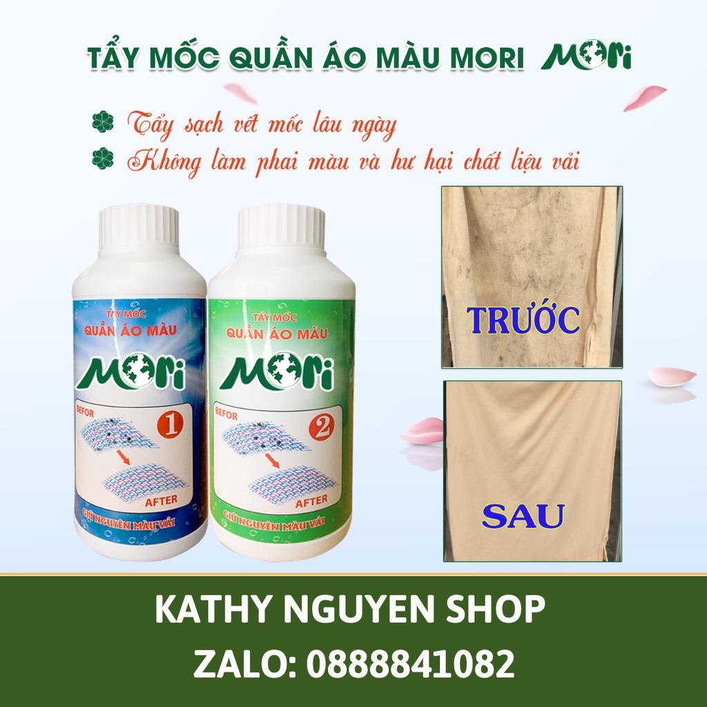 COMBO TẨY MỐC QUẦN ÁO MÀU VÀ QUẦN ÁO TRẮNG MORI, TẨY BAY VIẾT MỐC MANG LẠI VẺ TRẮNG SÁNG CHO QUẦN ÁO CỦA BẠN