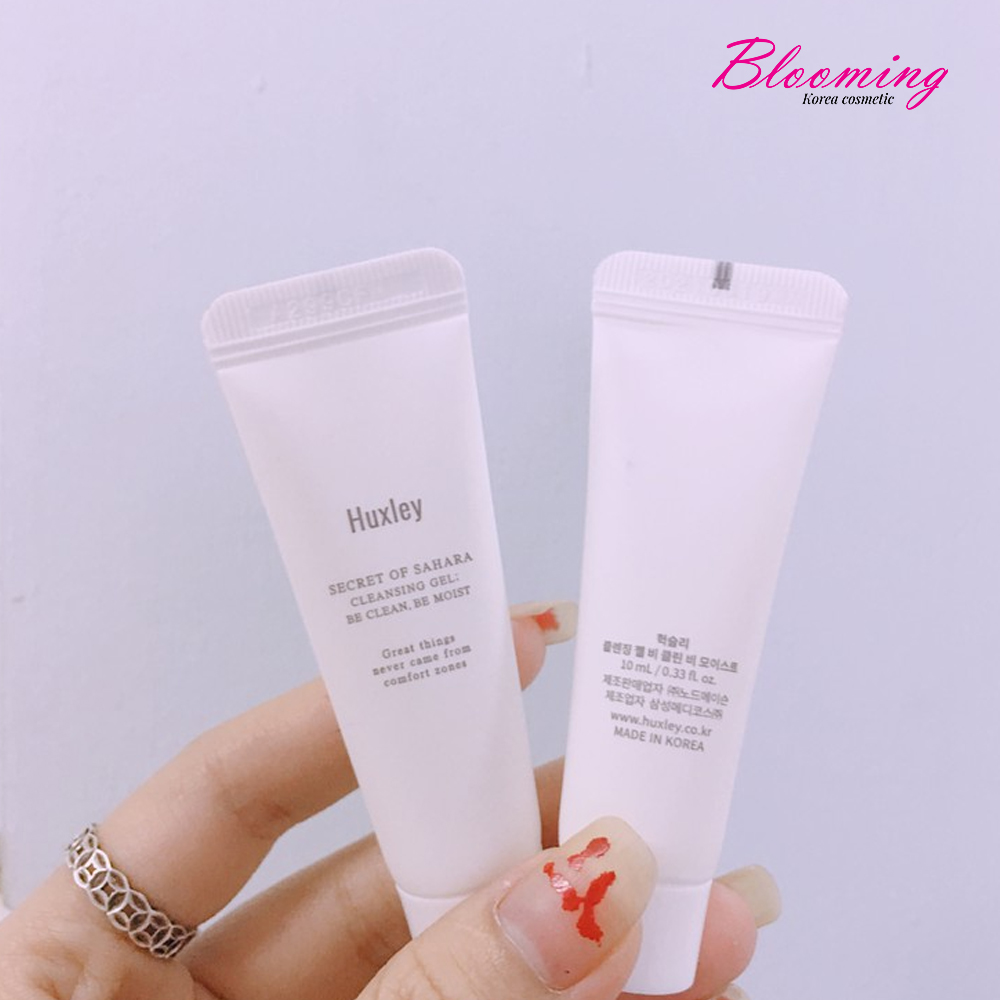 Gel rửa mặt dịu nhẹ dành cho da nhạy cảm Huxley Cleansing Gel; Be Clean Be Moist 10ml - Travel size