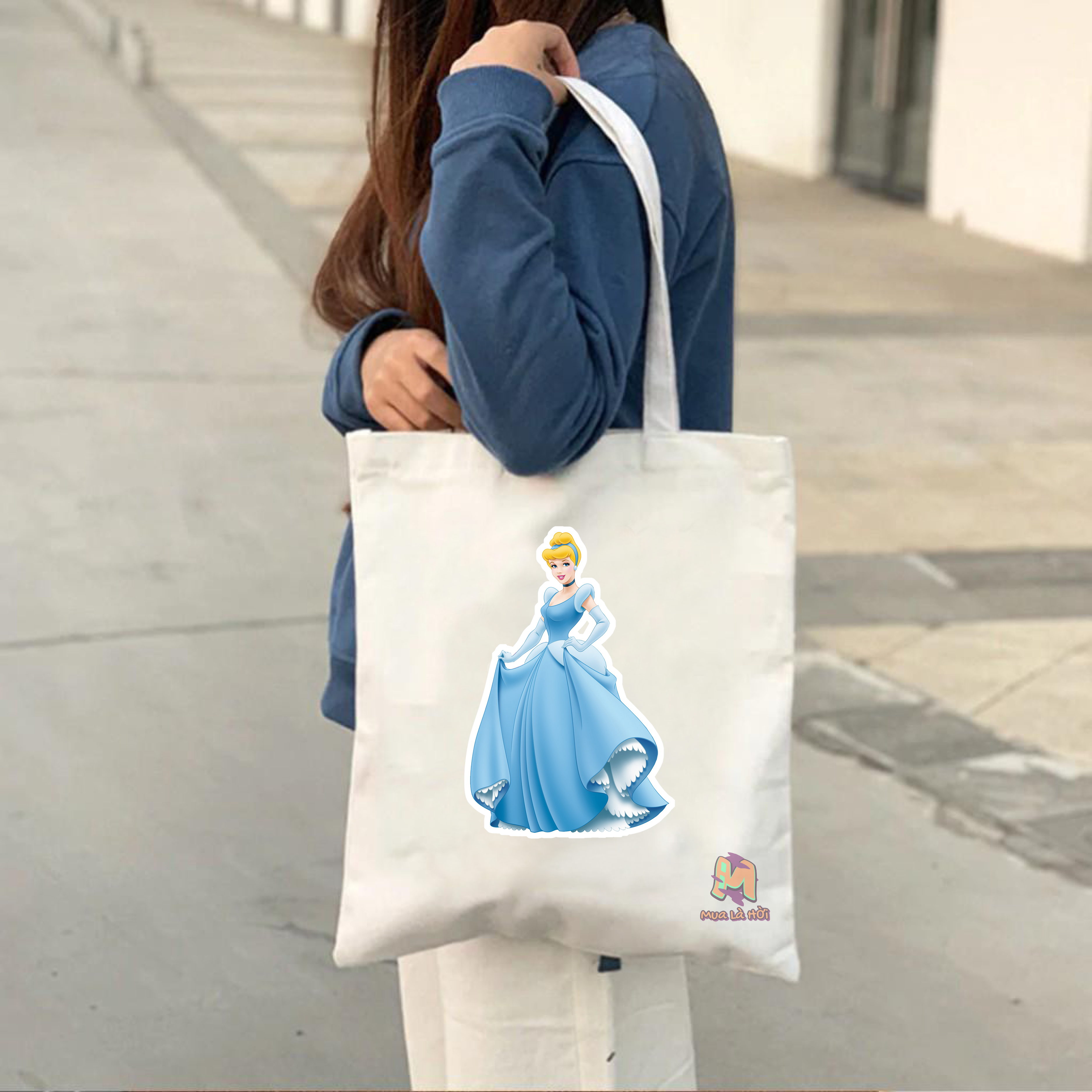 Túi Tote in hình chủ đề Cinderella (Nàng Lọ Lem)