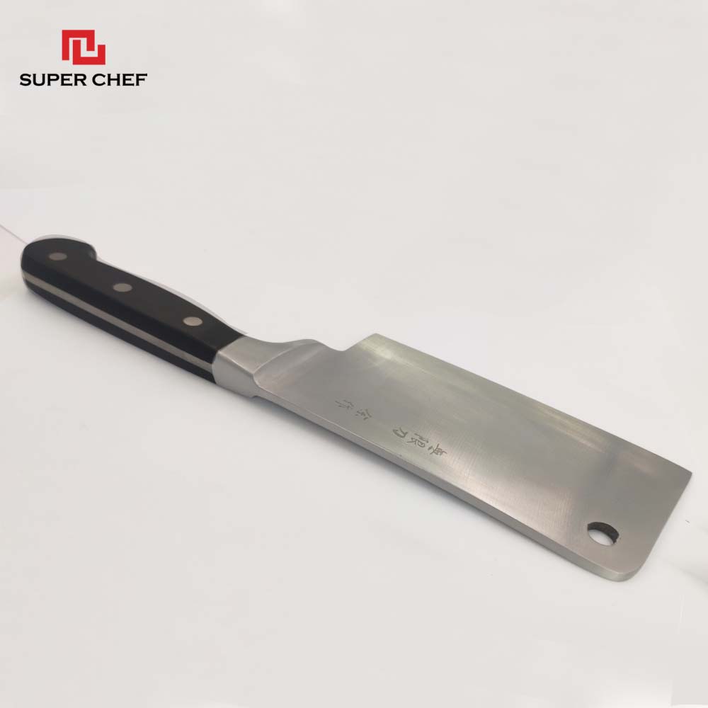 Dao Chặt Xương Ngắn Chính Hãng Super Chef Lưỡi Dày 4mm Cứng Cáp, Không Gỉ Sét, Không Ăn Mòn Đảm Bảo An Toàn Sức Khỏe Vừa Sắc Bén Lâu Cùn Và Tiện Lợi ( Lưỡi dài 15.2 cm)