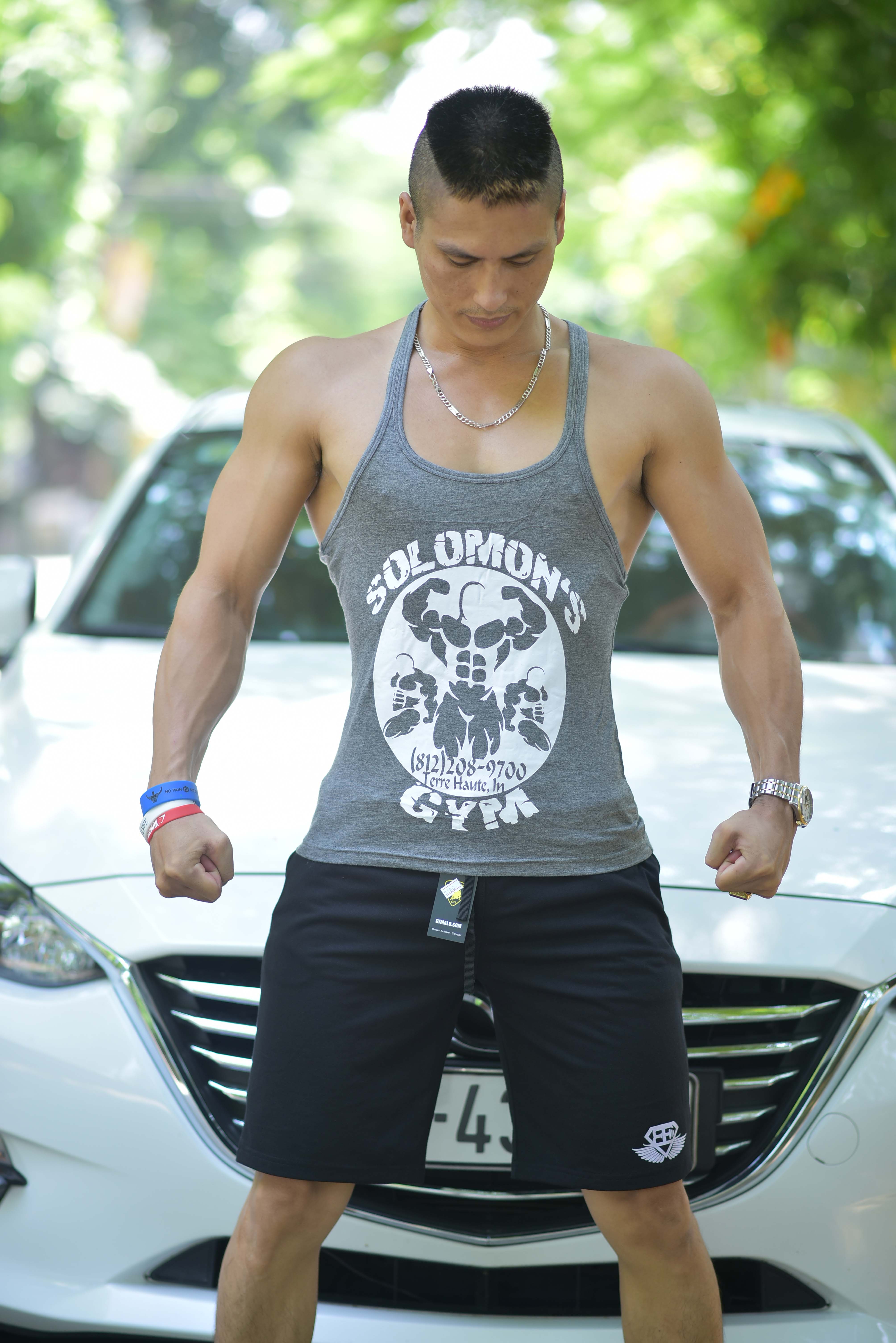 Aoa ba lỗ nam dây nhỏ tập gym