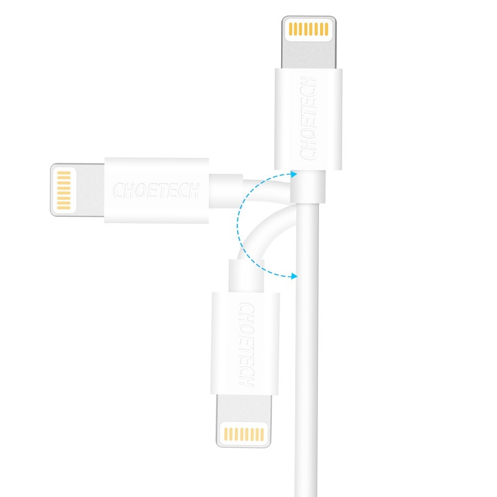 Cáp sạc nhanh lighning 2.4A cho iPhone / iPad CHOETECH mã IP0026 - Hàng Chính Hãng