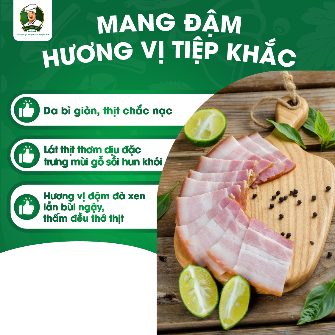 [Chỉ Giao Hà Nội] Ba chỉ hun khói 300g