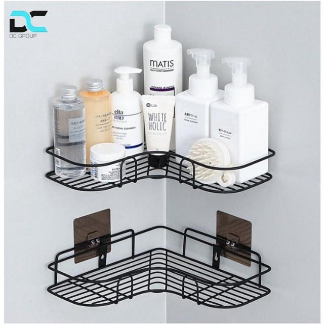 Kẹ góc inox đen nhà tăm, kệ nhà tắm thông minh