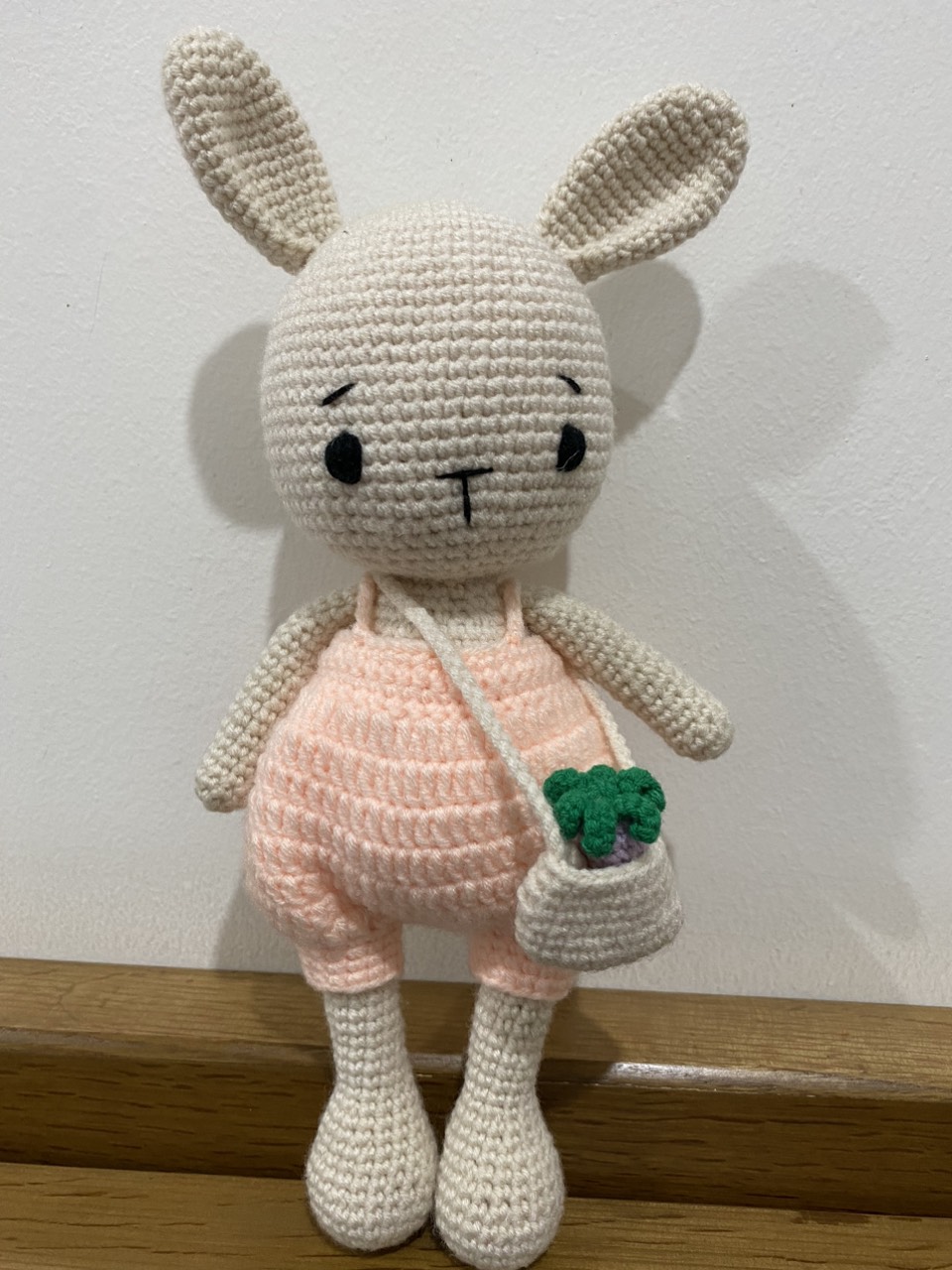 Thỏ tai dài handmade amigurumi, đan móc và khâu tay thủ công, đồ chơi len an toàn