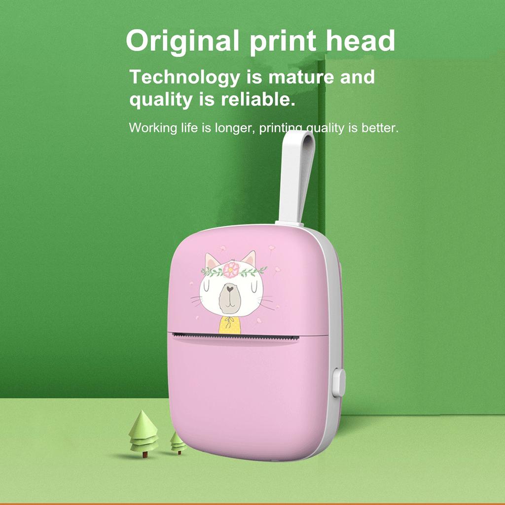 Bluetooth Printer - Mini Pocket Size Thermal Wireless Printer, Compatible with Android, Printer for Study Note, Travel Journal, Kitchen Classification