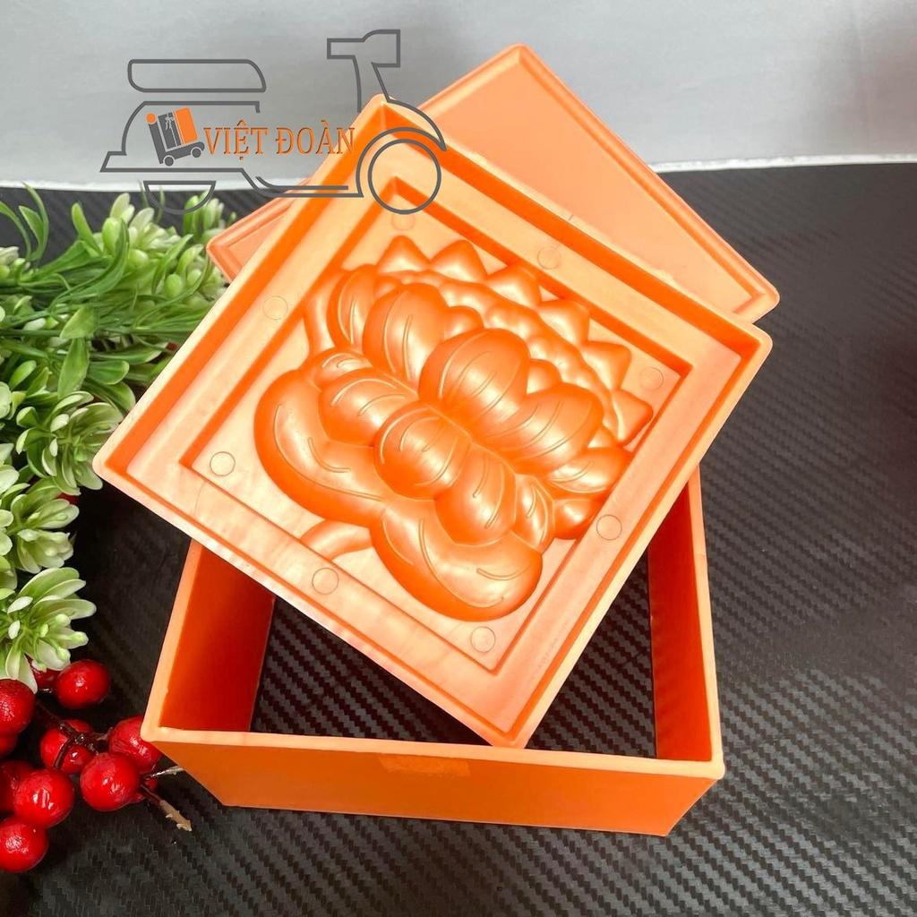 Khuôn Nhấn Xôi Hình VUÔNG hoạ tiết Hoa Hồng, Sen 3D SIÊU SẮC NÉT . Bí quyết làm bánh SIÊU ĐẸP, NHANH