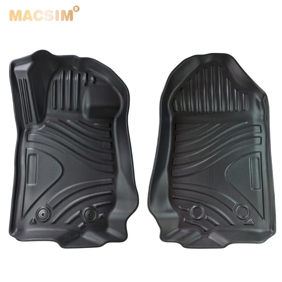 Thảm lót sàn xe ô tô Mazda Bt50 2013-2019 Nhãn hiệu Macsim chất liệu nhựa TPE đúc khuôn cao cấp - màu đen