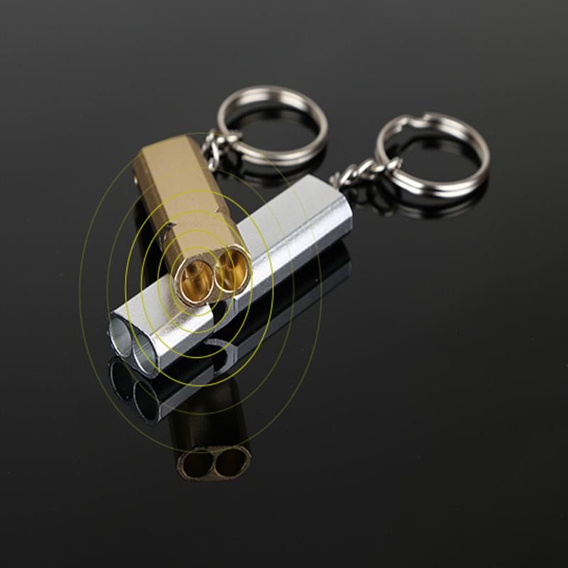 Nhôm còi ngoài trời cao Decibel Keychain Còi đi bộ đường dài Survival Camping Survival Multifernt Team Tool Công cụ thể thao Color: Gold