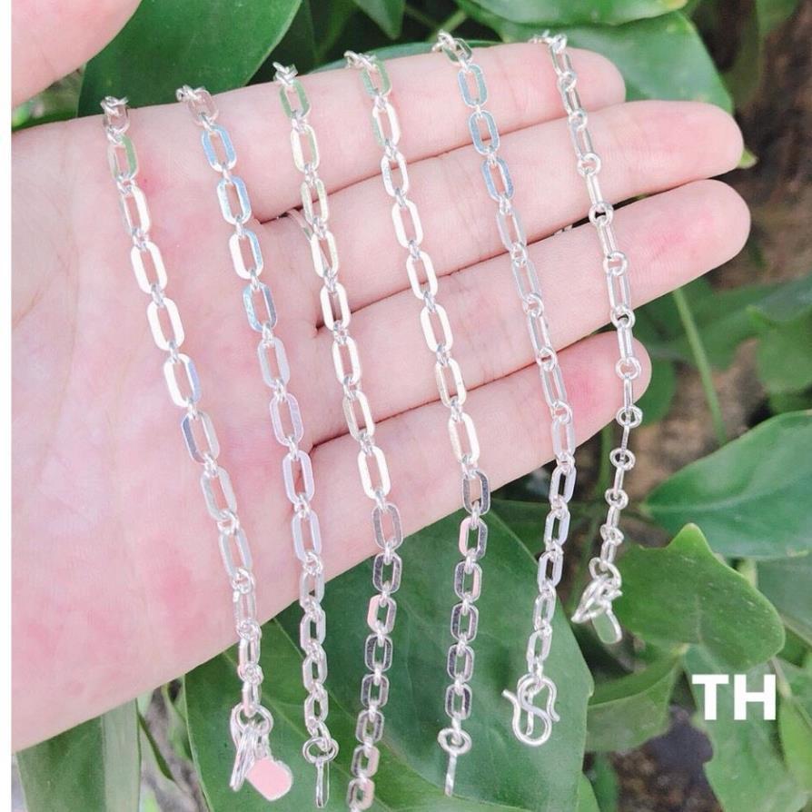 Lắc tay nữ bạc ta dạng xích đơn giản