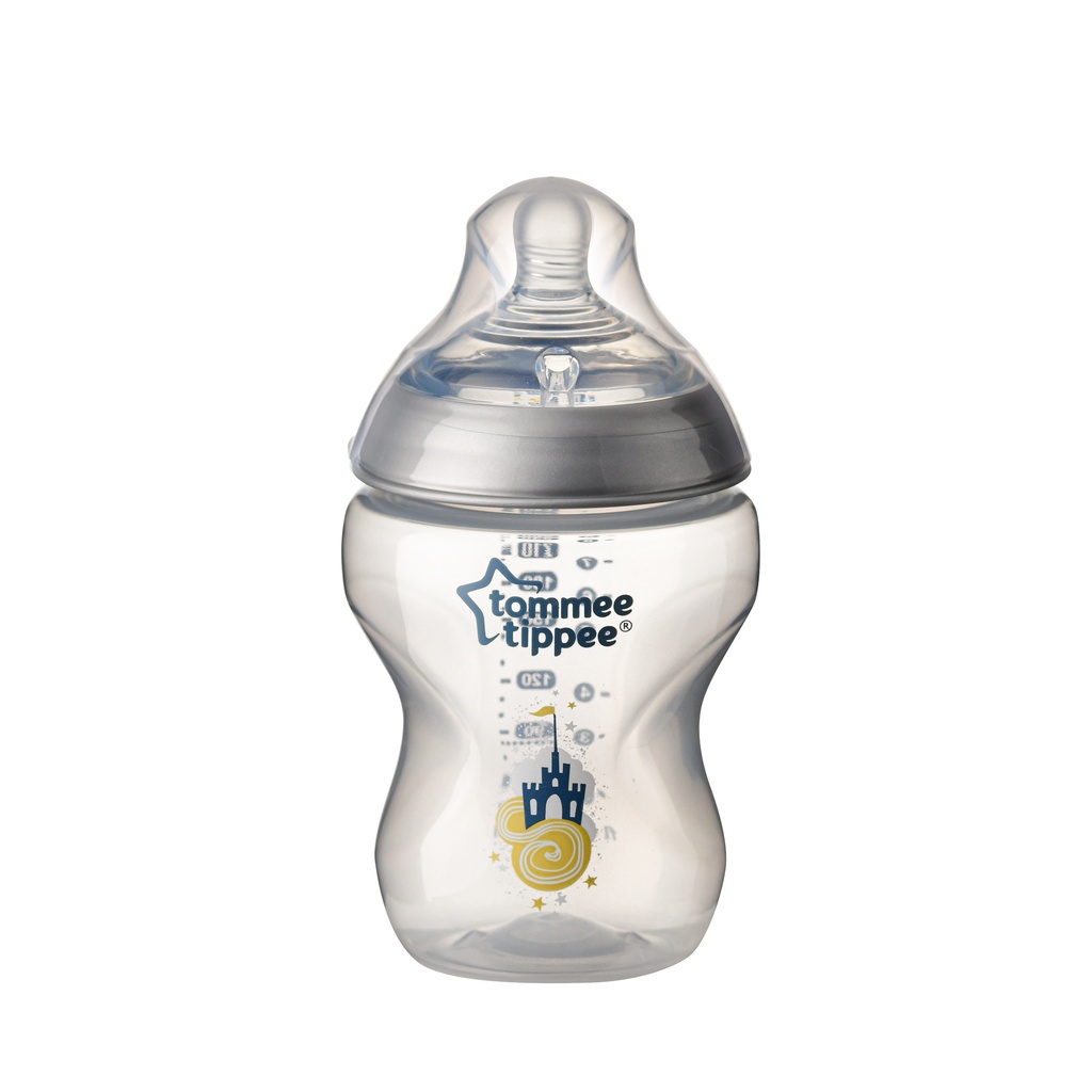 Bình Sữa PP Ty Siêu Mềm Tự Nhiên Tommee Tippee Natural Start 150ml, Núm Ty Của Bình 0-3 Tháng - Hoạ Tiết