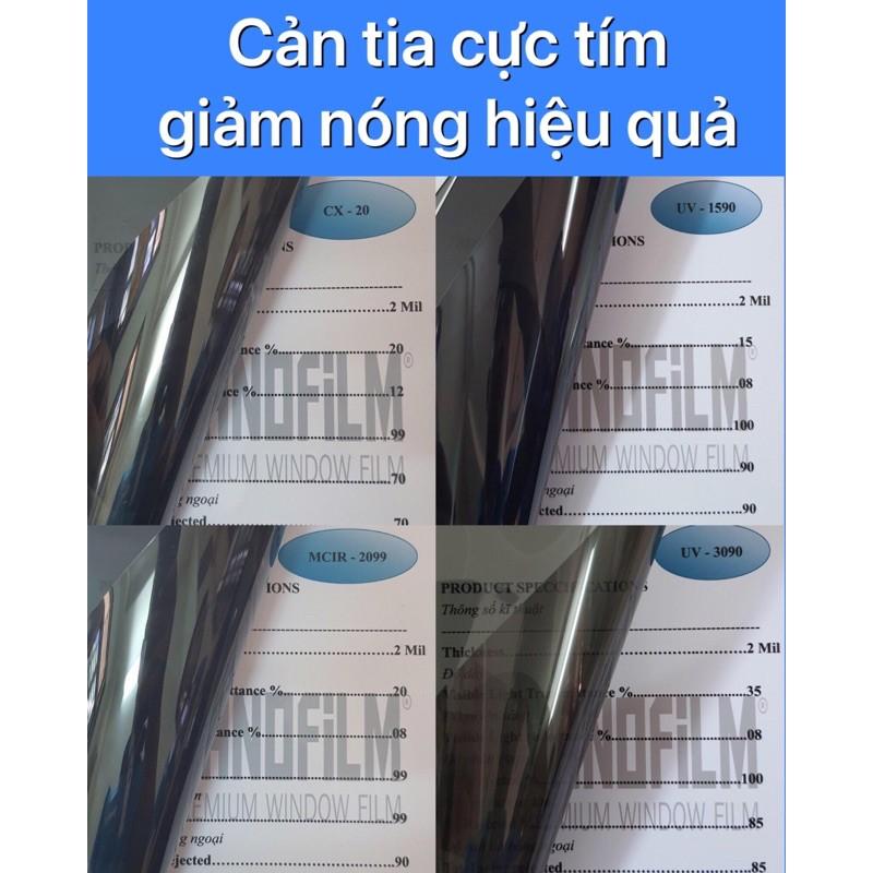 2 tấm (0.5m x 1m) film cách nhiệt ô tô loại bỏ tia cực tím, chống nắng