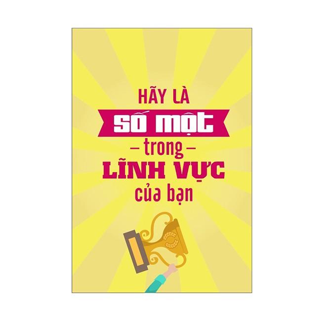Bộ tranh Slogan cổ động văn phòng CĐ001 tặng bộ đinh 3 chân không phải khoan tường