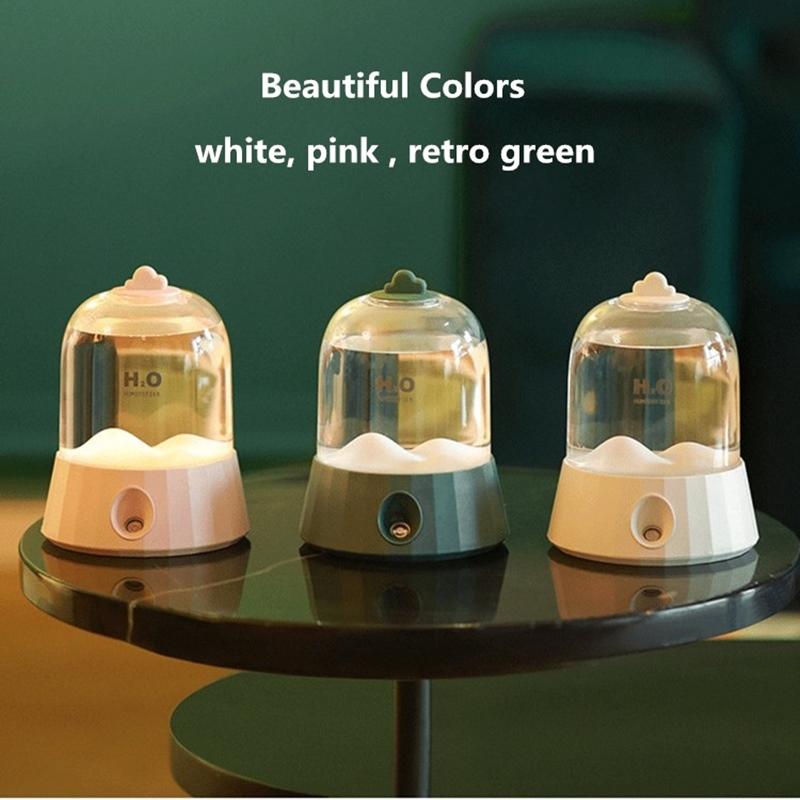 2000MAh Pin Sạc Máy Tạo Độ Ẩm Không Khí Di Động Không Dây Du Lịch USB Nước Máy Khuếch Tán Tinh Dầu Siêu Âm Thanh Máy Phun Sương Tạo Độ Ẩm Đèn Cho Quà Tặng