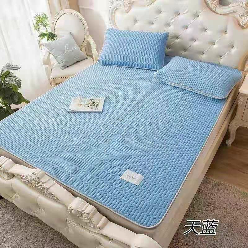 Chiếu điều hòa tencel mủ cao su non 1m6 x2m mới nhất mát lạnh mẫu màu xanh