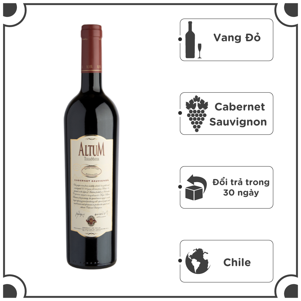 Rượu Vang Đỏ Chile TerraMater Altum Cabernet Sauvignon