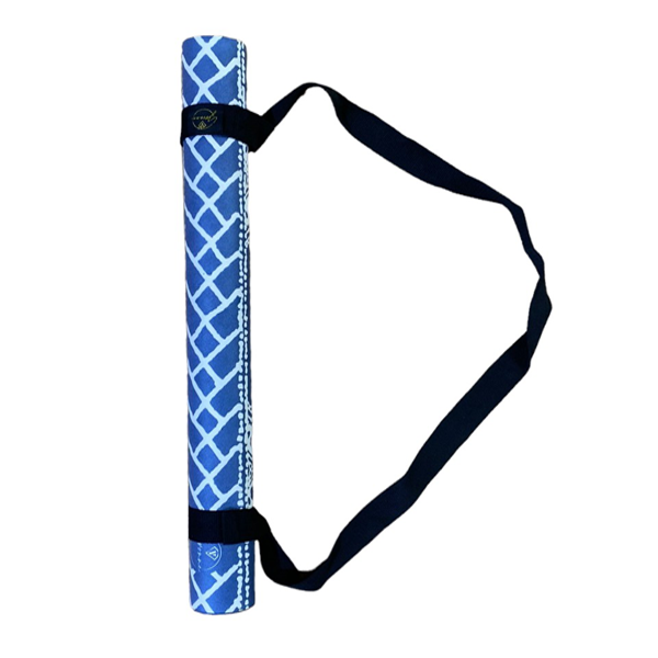 Thảm tập yoga du lịch cao cấp chính hãng Yvonne, Blue Navy (TẶNG KÈM 3 PHẦN QUÀ) dày 1,5mm gấp gọn, bề mặt nhám, siêu bám, ưa mồ hôi, dễ vệ sinh, chất liệu cao su tự nhiên, kích thước 183cm x 66cm, nặng 1,2kg