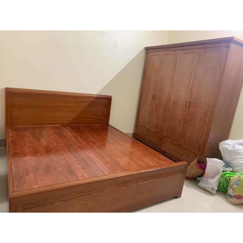 giường gỗ hương .m8×2m giá thật