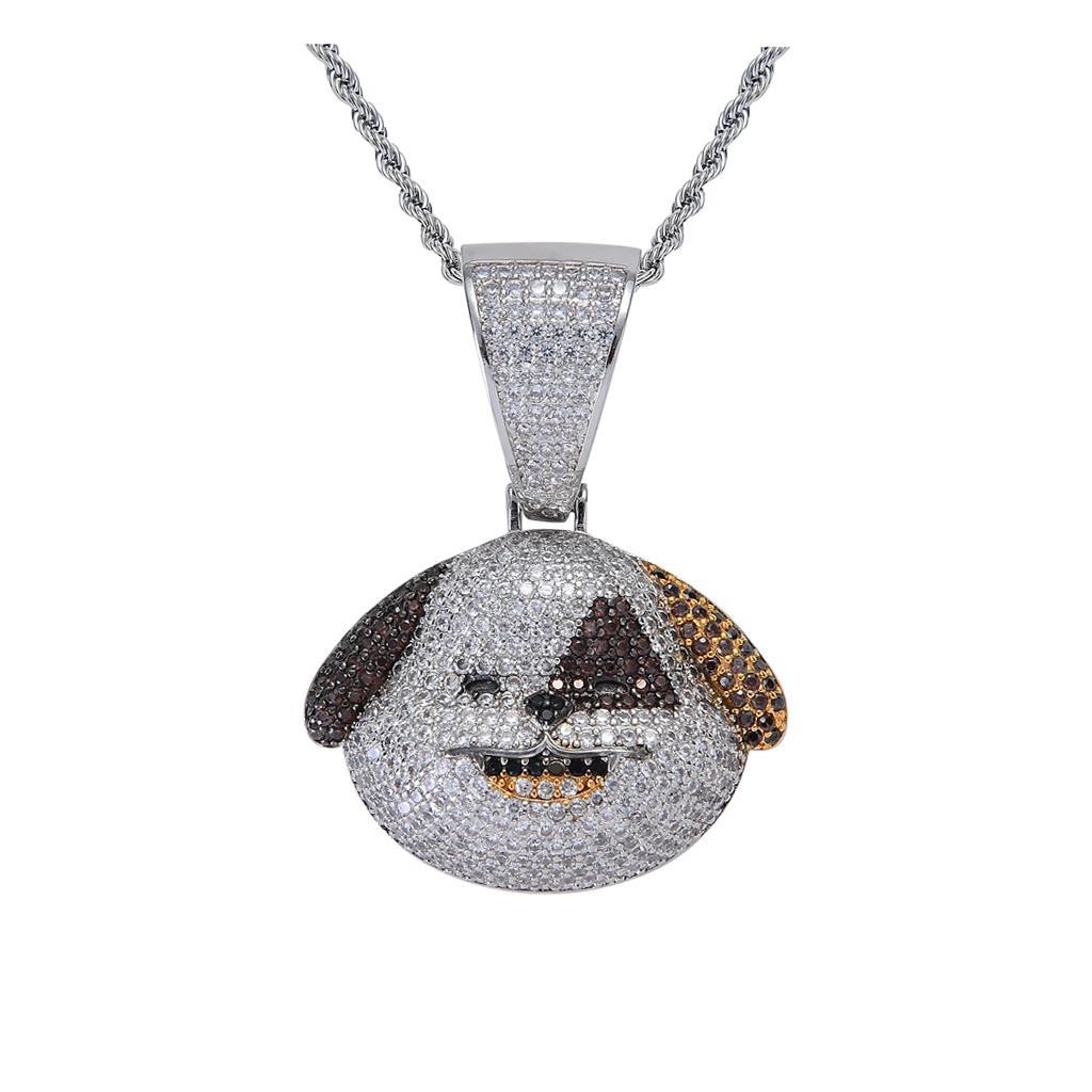 Dog Head Pendant Hiphop Rapper Personality Necklace Men Women